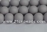 CSB1680 15.5 inches 4mm round matte shell pearl beads wholesale