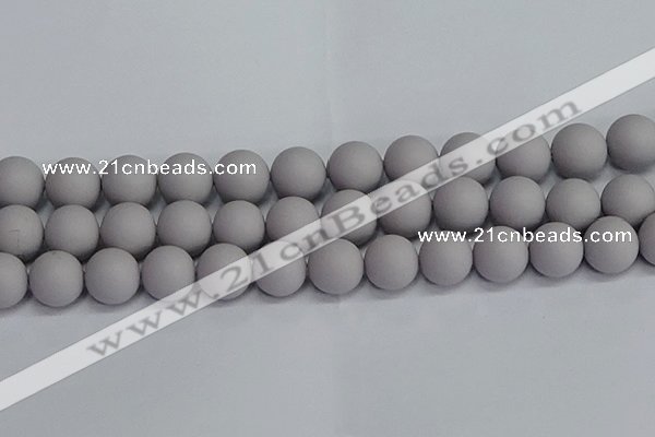 CSB1685 15.5 inches 14mm round matte shell pearl beads wholesale