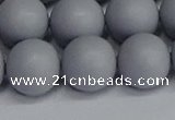 CSB1695 15.5 inches 14mm round matte shell pearl beads wholesale