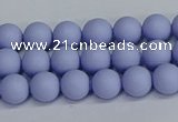 CSB1700 15.5 inches 4mm round matte shell pearl beads wholesale