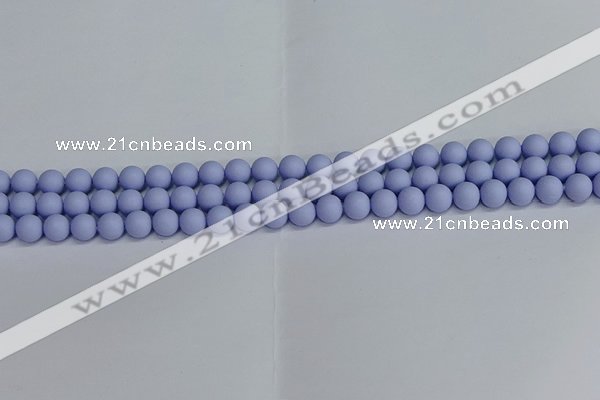 CSB1700 15.5 inches 4mm round matte shell pearl beads wholesale