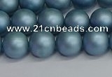 CSB1713 15.5 inches 10mm round matte shell pearl beads wholesale