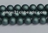 CSB1720 15.5 inches 4mm round matte shell pearl beads wholesale