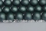 CSB1721 15.5 inches 6mm round matte shell pearl beads wholesale