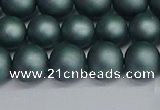 CSB1723 15.5 inches 10mm round matte shell pearl beads wholesale