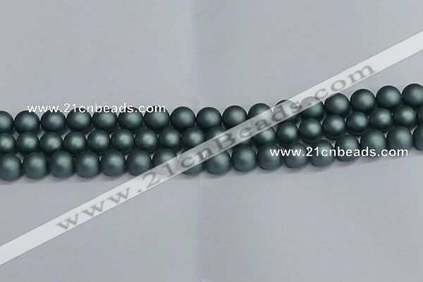 CSB1723 15.5 inches 10mm round matte shell pearl beads wholesale