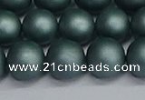 CSB1725 15.5 inches 14mm round matte shell pearl beads wholesale