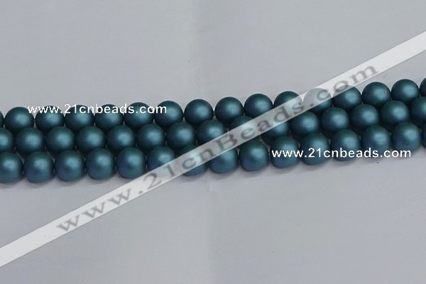 CSB1734 15.5 inches 12mm round matte shell pearl beads wholesale