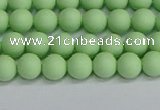 CSB1740 15.5 inches 4mm round matte shell pearl beads wholesale