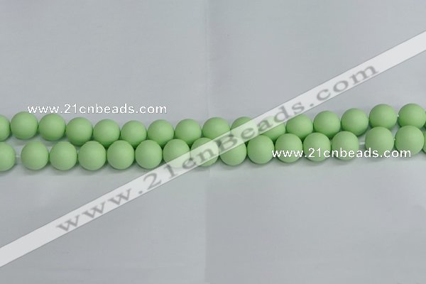 CSB1743 15.5 inches 10mm round matte shell pearl beads wholesale