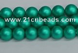 CSB1750 15.5 inches 4mm round matte shell pearl beads wholesale