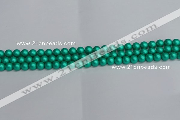 CSB1750 15.5 inches 4mm round matte shell pearl beads wholesale