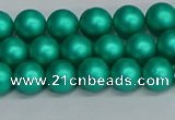 CSB1751 15.5 inches 6mm round matte shell pearl beads wholesale