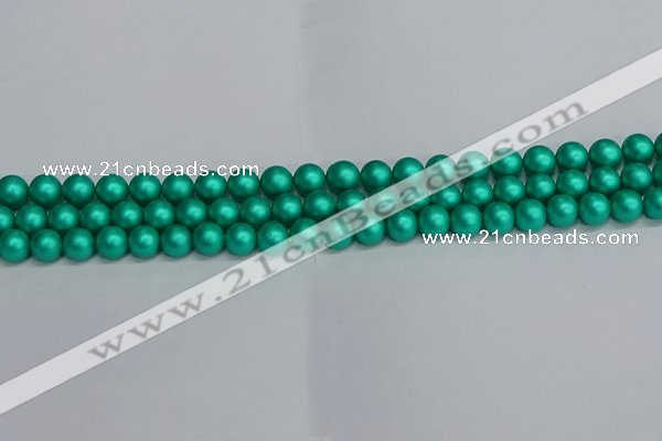 CSB1751 15.5 inches 6mm round matte shell pearl beads wholesale