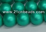 CSB1755 15.5 inches 14mm round matte shell pearl beads wholesale