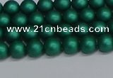 CSB1760 15.5 inches 4mm round matte shell pearl beads wholesale