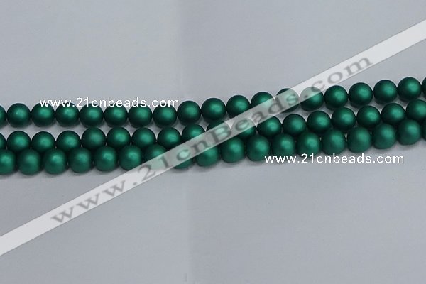 CSB1763 15.5 inches 10mm round matte shell pearl beads wholesale