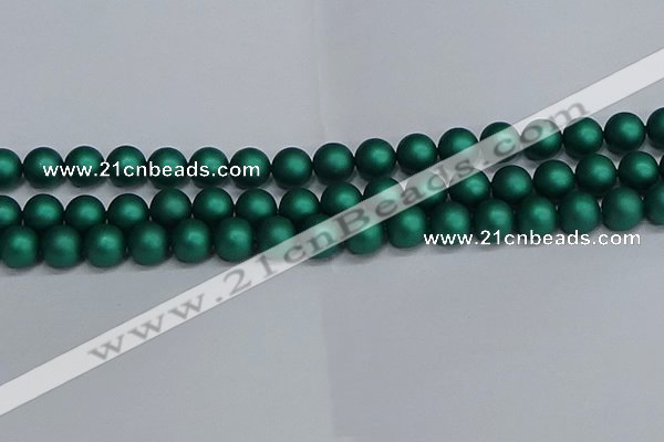 CSB1764 15.5 inches 12mm round matte shell pearl beads wholesale