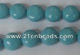 CSB183 15.5 inches 12mm flat round shell pearl beads wholesale