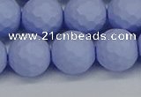 CSB1964 15.5 inches 12mm faceted round matte shell pearl beads