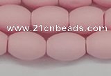 CSB2101 15.5 inches 10*14mm rice matte shell pearl beads