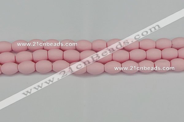 CSB2101 15.5 inches 10*14mm rice matte shell pearl beads