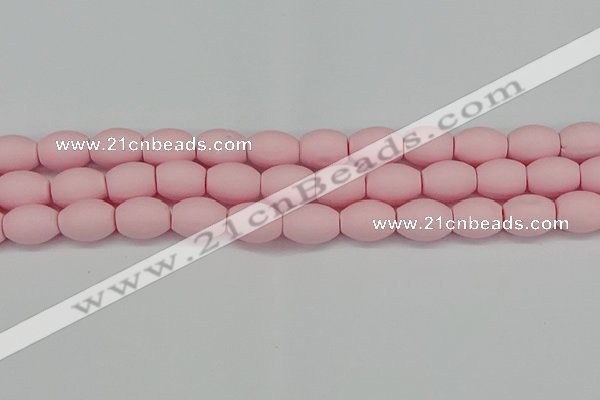 CSB2101 15.5 inches 10*14mm rice matte shell pearl beads
