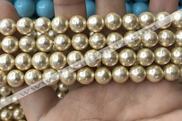 CSB2117 15.5 inches 10mm ball shell pearl beads wholesale