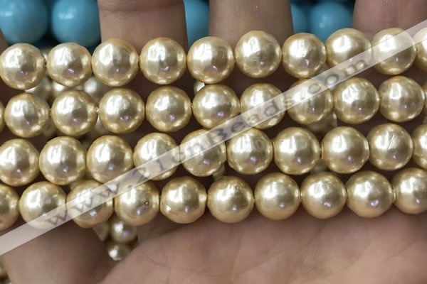 CSB2119 15.5 inches 14mm ball shell pearl beads wholesale