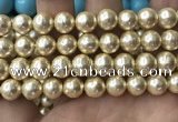 CSB2120 15.5 inches 16mm ball shell pearl beads wholesale