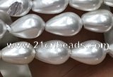 CSB2124 15.5 inches 5*8mm teardrop shell pearl beads wholesale