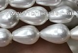 CSB2125 15.5 inches 6*9mm teardrop shell pearl beads wholesale