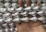 CSB2127 15.5 inches 16*25mm teardrop shell pearl beads wholesale