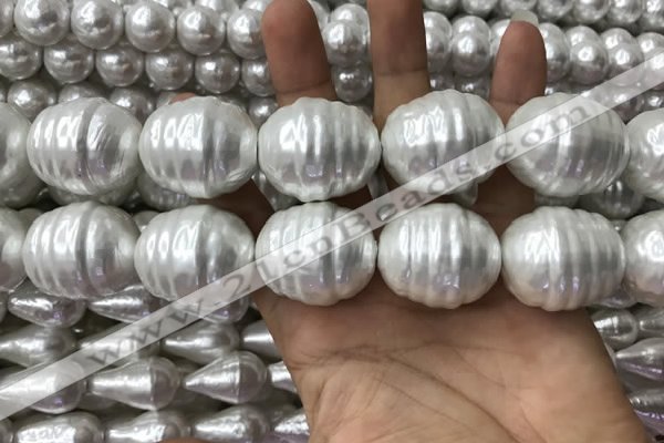 CSB2128 15.5 inches 26*30mm baroque shell pearl beads wholesale