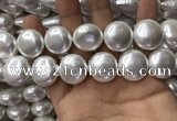 CSB2130 15.5 inches 20mm flat round shell pearl beads wholesale