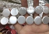 CSB2143 15.5 inches 25mm coin shell pearl beads wholesale