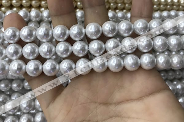CSB2184 15.5 inches 6mm ball shell pearl beads wholesale