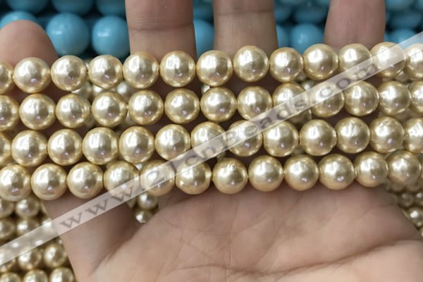 CSB2187 15.5 inches 6mm ball shell pearl beads wholesale