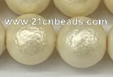 CSB2216 15.5 inches 16mm round wrinkled shell pearl beads wholesale