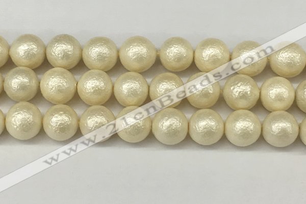 CSB2216 15.5 inches 16mm round wrinkled shell pearl beads wholesale