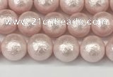 CSB2231 15.5 inches 6mm round wrinkled shell pearl beads wholesale