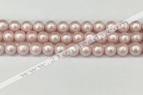 CSB2233 15.5 inches 10mm round wrinkled shell pearl beads wholesale