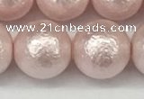 CSB2236 15.5 inches 16mm round wrinkled shell pearl beads wholesale