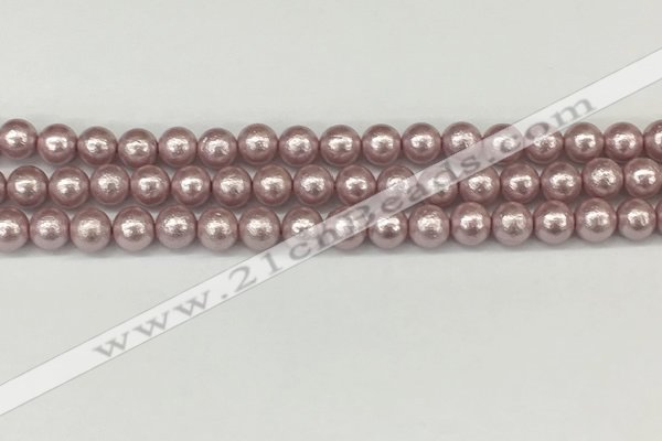 CSB2241 15.5 inches 6mm round wrinkled shell pearl beads wholesale