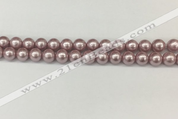 CSB2242 15.5 inches 8mm round wrinkled shell pearl beads wholesale