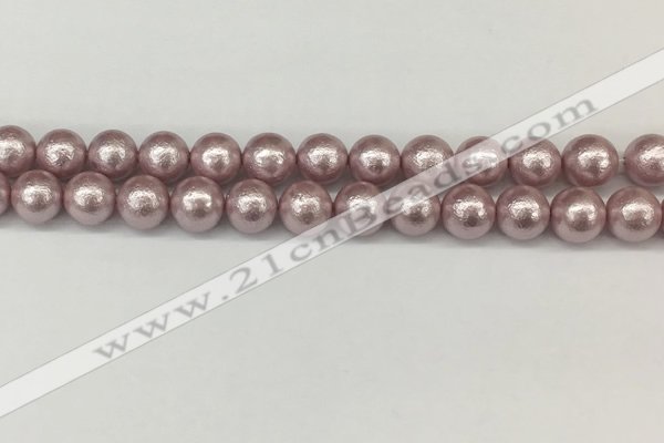 CSB2243 15.5 inches 10mm round wrinkled shell pearl beads wholesale