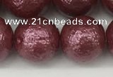 CSB2266 15.5 inches 16mm round wrinkled shell pearl beads wholesale