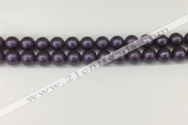 CSB2272 15.5 inches 8mm round wrinkled shell pearl beads wholesale