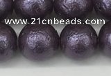CSB2274 15.5 inches 12mm round wrinkled shell pearl beads wholesale
