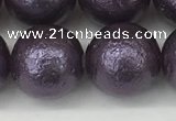 CSB2276 15.5 inches 16mm round wrinkled shell pearl beads wholesale